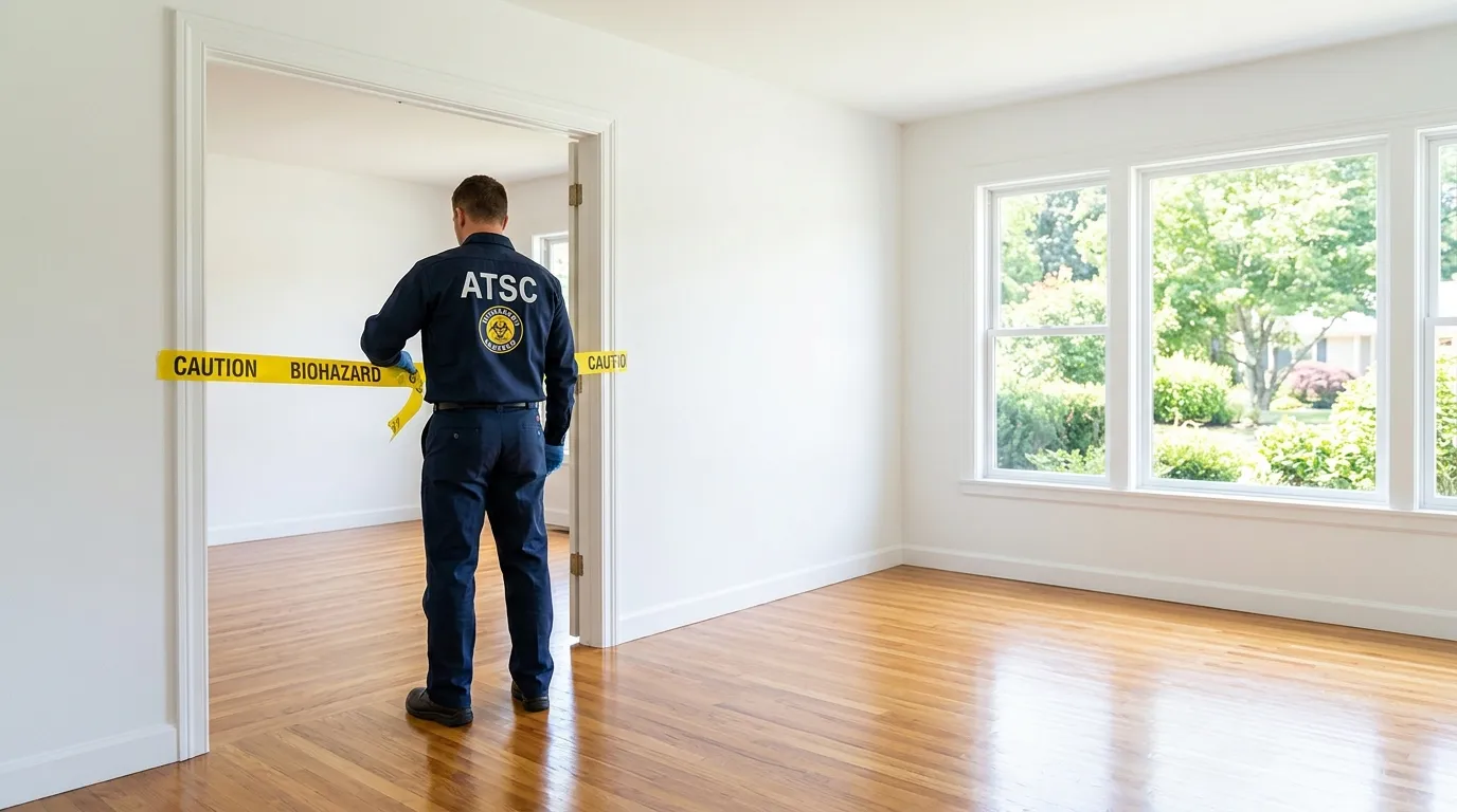 Certified biohazard cleanup crew performing Decomposition Cleanup in Rotonda West